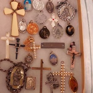 Vintage crosses and religious medals #2